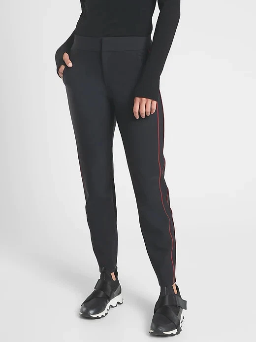 ATHLETA Stellar Novelty Trouser, NWT, Size 6 Petite, Black, MSRP $148 P-1