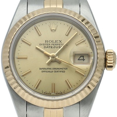 Rolex Datejust Ladies 69173(E) Gold 26mm Champagne Dial Automatic #LPW1211