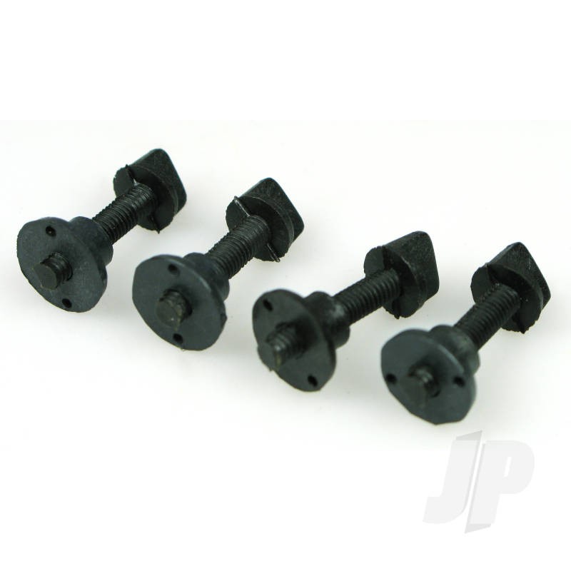 JP Universal Nylon Wing Bolts & Nut Set M4 x 20mm (4) For RC Model Plane