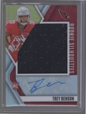 2024 Phoenix Trey Benson Rookie Silhouettes Silver Autograph Patch 010/149