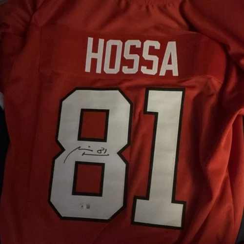 Marian Hossa Chicago Blackhawks Autographed Hockey Jersey Beckett Authenticated