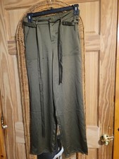 Joie Belted Green Silky Polyester Pants M