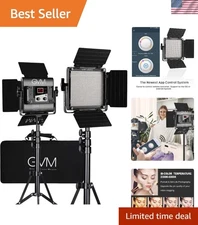 GVM 560 LED Video Light 2-Pack - Adjustable Brightness & Color Temp for Experts