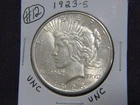 1923-S Peace Silver Dollar in uncirculated condition # 12