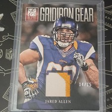 Panini 2013 Elite Gridiron Gear Prime Patch Jared Allen #9 /25 Vikings NFL