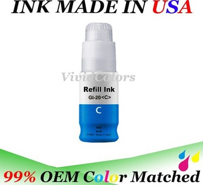 VC GI-20 Cyan Ink Bottle Compatible for Canon PIXMA G5020 G6020 G7020 MegaTank