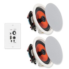 Herdio 6.5 Inch Ceiling Speakers Bluetooth Pairs 320 Watt Flush Mount in Wall