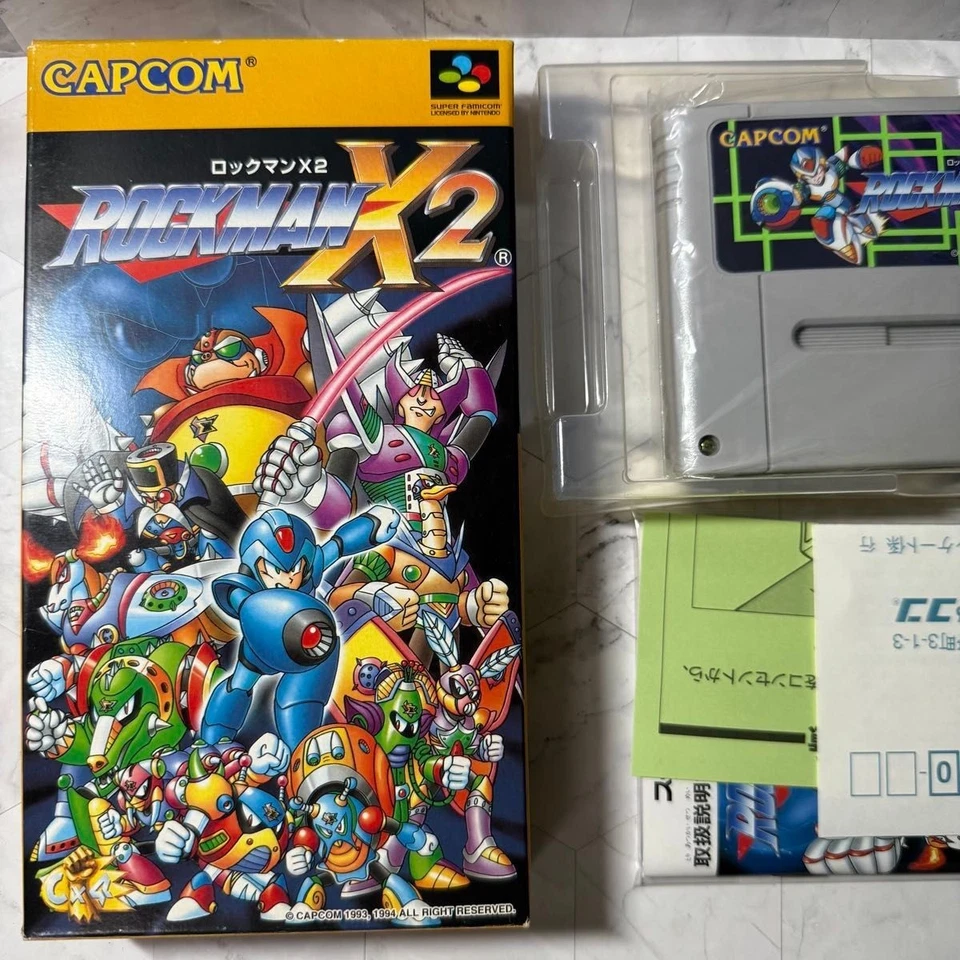 ROCKMAN X2 Megaman Nintendo Super Famicom Japan Import Kostenloser Versand... - Bild 2 von 4