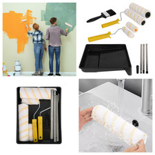Heavy Duty Paint Roller & Tray Set with Extension Pole Fit 9 Inch Rollers