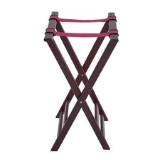 Winco Folding Tray Stand, 34-Inch, Mahogany