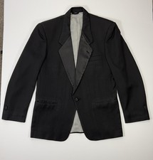 Vtg Christian Dior Monsieur Tuxedo Blazer Jacket Mens Size 38S One Button Black