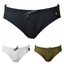 EMPORIO ARMANI swimwear briefs, elastic waist with external drawstring, beachwea
