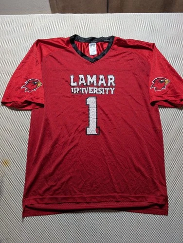 Seller's photo on eBay: Y2K Vintage Distressed Lamar University Cardinals Football Jersey Men's Large