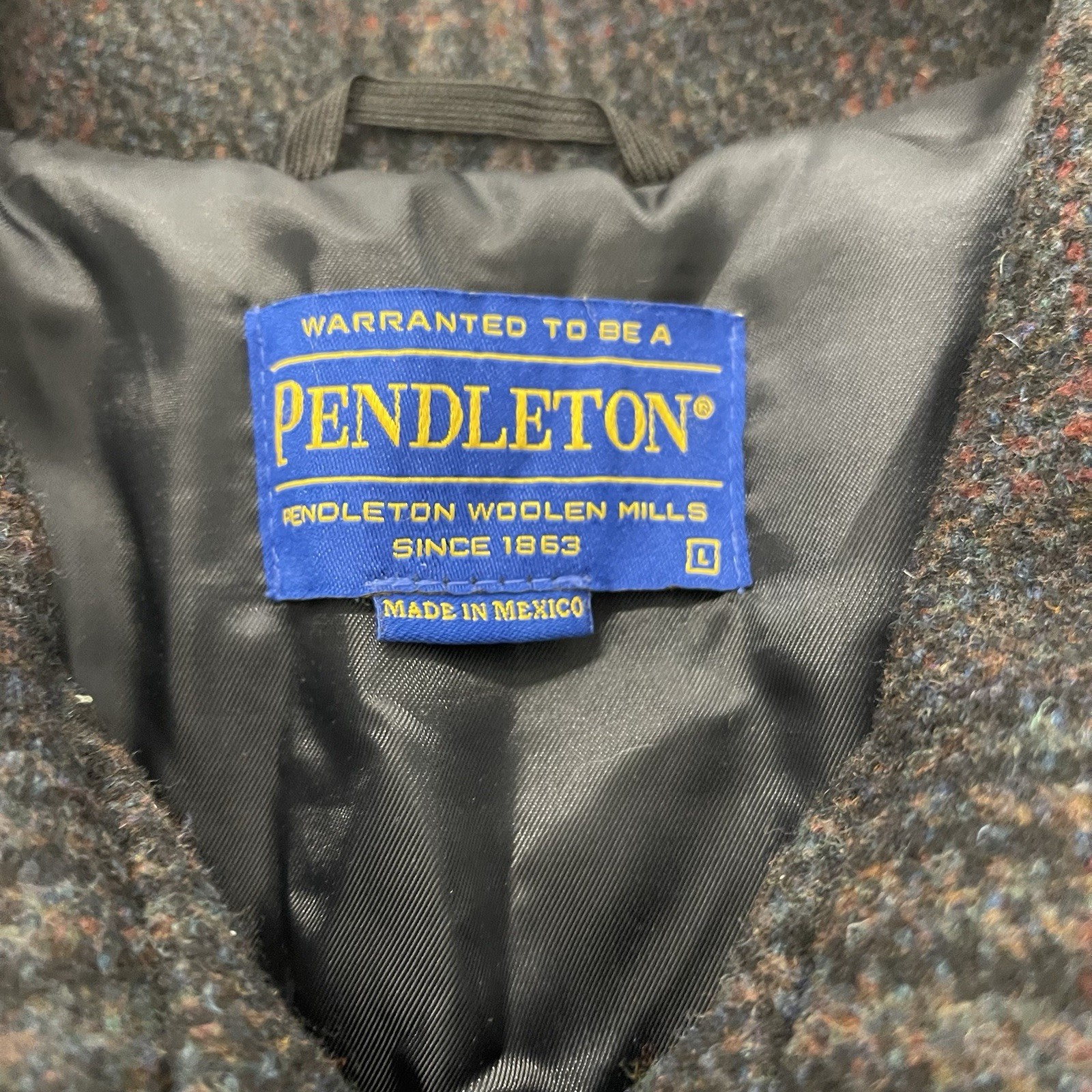 Pendleton Full Zip Wool Jacket Size Large Plaid - image 3