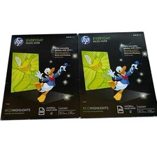 2 HP Everyday Photo Paper Glossy 8.5 x 11" 50 Sheets - One Open Box 91 Total