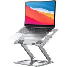 LORYERGO Laptop Stand for Desk, Adjustable  Foldable Laptop Riser for 10-15....