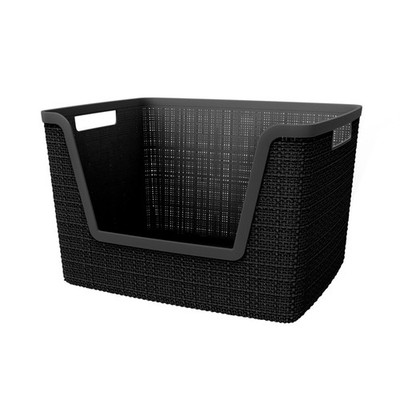 Curver Set of 4 Large 18L Easy Access Jute Decorative Plastic Organization and S