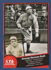 BABE RUTH 2016 Firstswing Fundraising PROMO Card George Herman Boston Red Sox*
