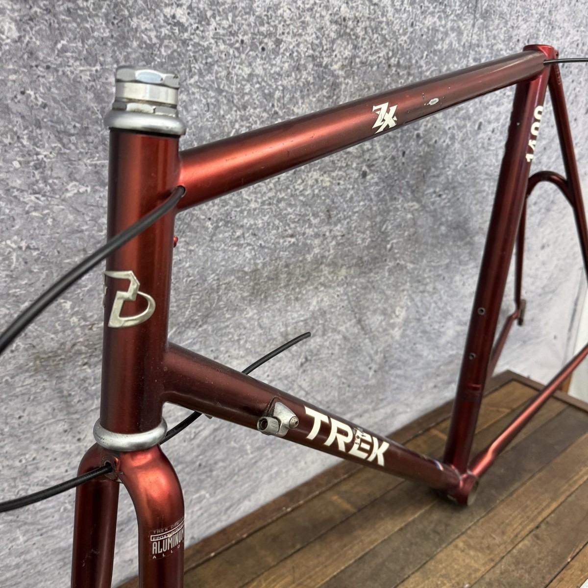 Vintage Trek 1400 ZX Aluminum Road Bike Frame 58cm Copper Easton