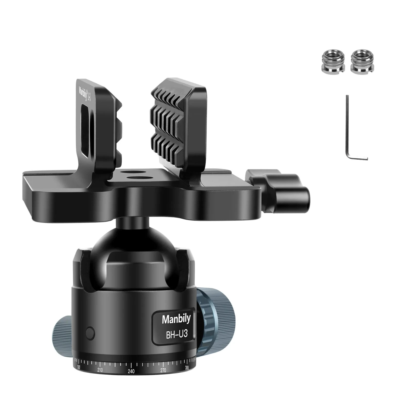 Manbily BH-U3 Saddle Professional Hunting Tripod Adapter with 360° Ball Head