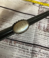 Sterling Silver Vintage size 8 Ring Large Smokey Quartz