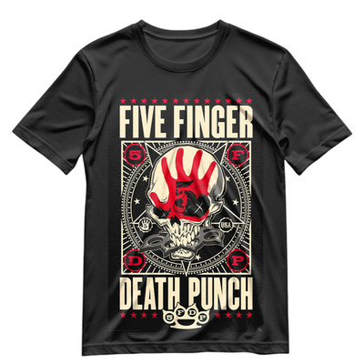 Five Finger Death Punch T Shirt FFDP Fan Graphic Shirt Heavy Metal Tee S-XXXL