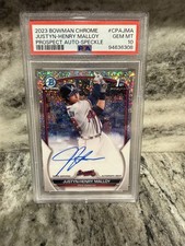 2023 Bowman Chrome - Prospect Autographs Justyn-Henry Malloy #CPA-JMA Speckle...