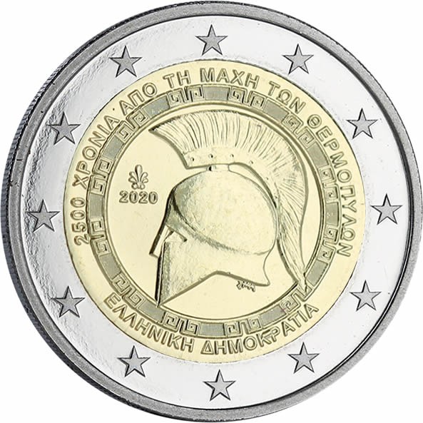 Grèce 2 Euros Commémo. 2020 - 2500 ans de la bataille des Thermopyles