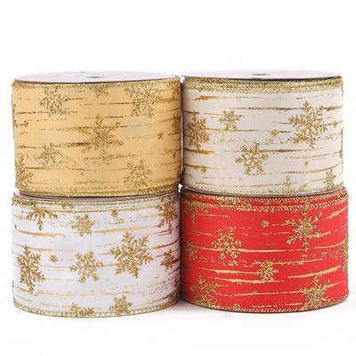 Glitter Snowflake Ribbon10 Yards Wedding Engagement Romantic Dinner Decoration