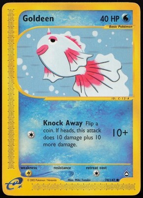 Pokemon TCG GOLDEEN 78/147 EX AQUAPOLIS COMMON E READER ENG 2003
