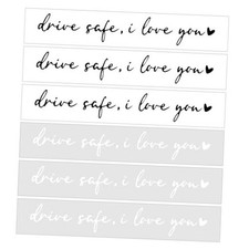 6 Pcs Drive Safe I Love You Mirror Sticker, Rear View Mirror Car Decals for