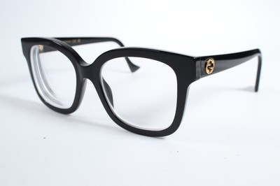 Gucci GG 1258O Unisex Schwarz 004 Vollrand Kunststoff Brille Brillengestell