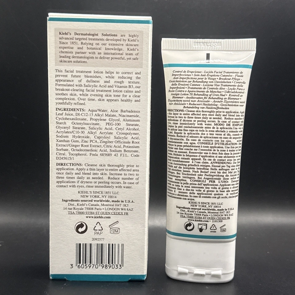 Kiehl's Breakout Control Blemish Treatment Facial Lotion 2oz 60ml  BNIB - Image 2 of 4