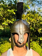 Achilles Trojan Helmet 18 Gauge Steel Greek Warrior Helm with Horsehair Plume