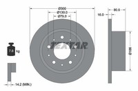 Textar Bremsscheibe Hinten FüR CitroüN Passend FüR Fiat Opel Peugeot