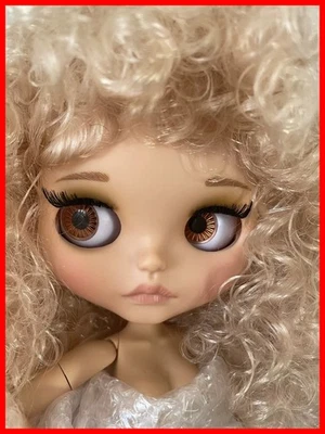 Blythe Doll Matte Face Joint Body Big Lips Curly Hair Wig Eyes 4 Color Gift Toys