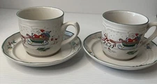 VGC International China Company Country Christmas 8966 (1992) - 2 Cups & Saucers