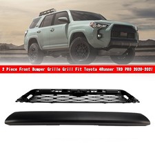 2 Piece Front Bumper Grille Grill Fit Toyota 4runner Trd Pro 20202024 Black