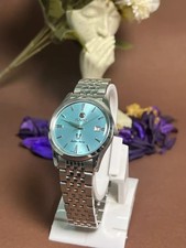 Rare Rado Golden Horse Automatic Men's Sky Blue Dial Swiss Wristwatch