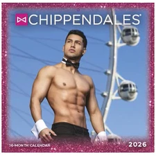 Carousel Calendars,  Chippendales 2026 Wall Calendar, 12'' X 12'', 16-Month Cale