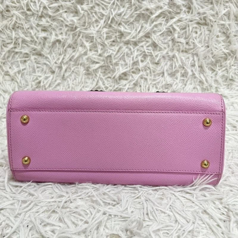 Bolso de Mano Dolce&Gabbana Sicilia DG Familia 2WAY D&G Cuero Rosa Foto 3 de 4
