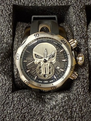 Invicta Venom Marvel Punisher Limited Edition Watch #99/3000   Rare Low Serial!