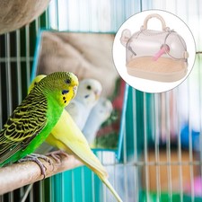 Bird Cage Feeder Parrot Carrier Travel Shower Tub Cockatiel Bath