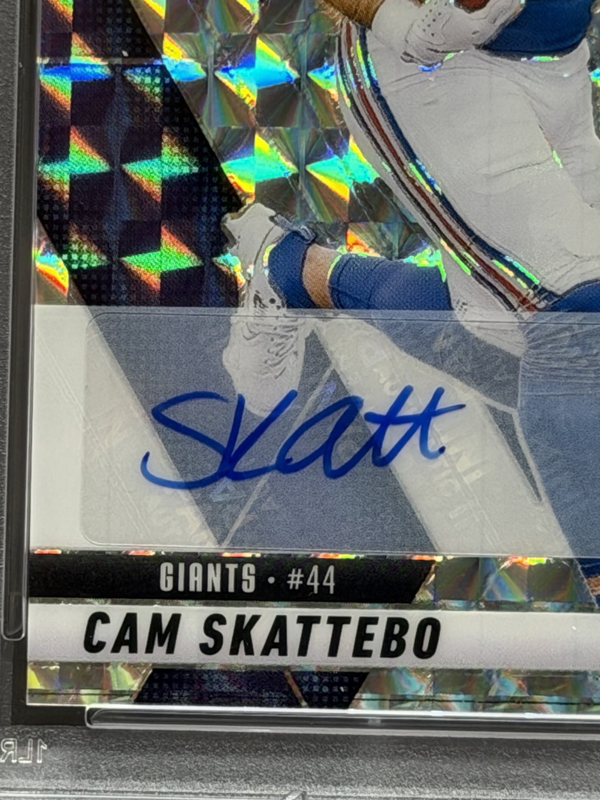2025 Mosaic Cam Skattebo Rookie Auto PSA 9 RC Autograph New York Giants view 2