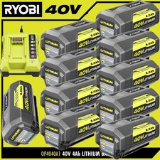 8.0Ah Battery 40 Volt for Ryobi 40V Lithium OP40602 Battery with LED / Charger