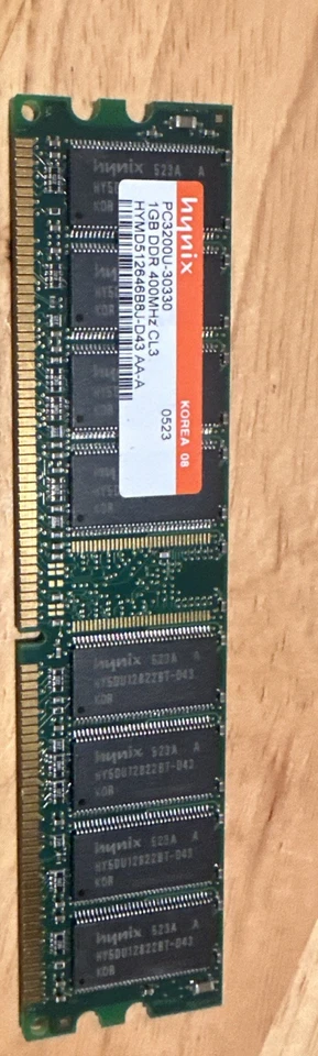 1GB Hynix IBM HYMD512726A8J-D43 400MHz PC3200 CL3 184-Pin - Image 2 of 4