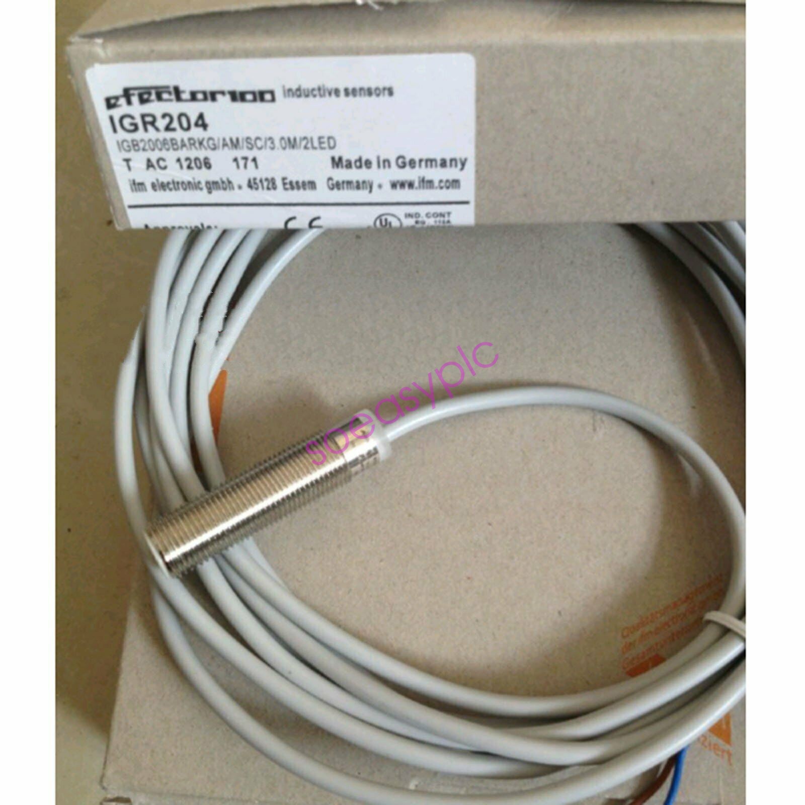 IFM IGR204 IGB2006BARKG/AM/SC/3,0M/LED Proximity Switch 10...36 DC New #