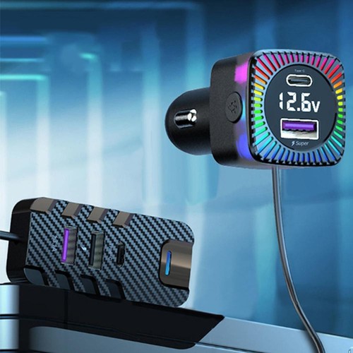 1x 5 portów USB typu C adapter ładowania wyświetlacz napięcia szybkie ładowanie - Zdjęcie 5 z 5