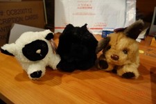 Puffkins SHADOW The Cat, FETCH The Dog  LIZZY The Lamb Plush MWMT 1994