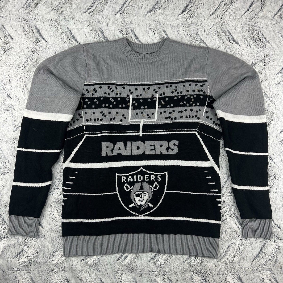新品NFL RAIDERS オフィシャルセーター wool 100% サイズF 超美品NFL RAIDERS オフィシャルセーター wool 100% サイズF 00s Lee